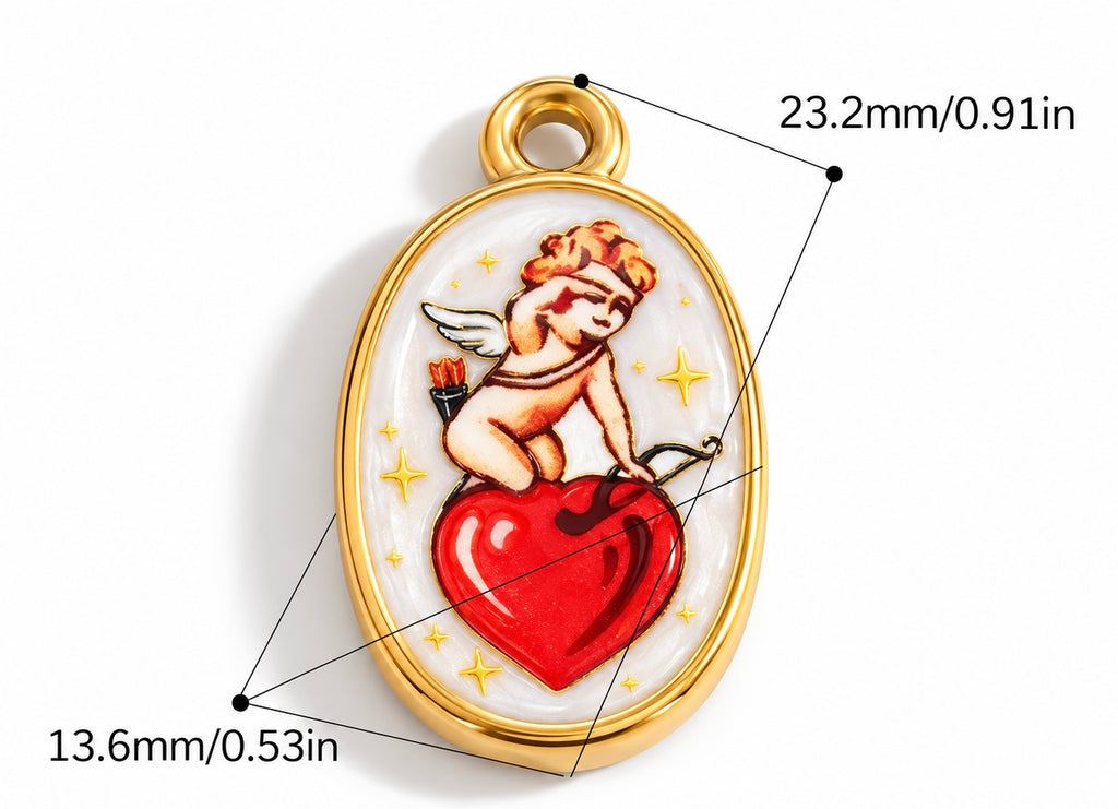 Cupid Heart Charm
