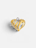 GOLD & SILVER HEART CHARM