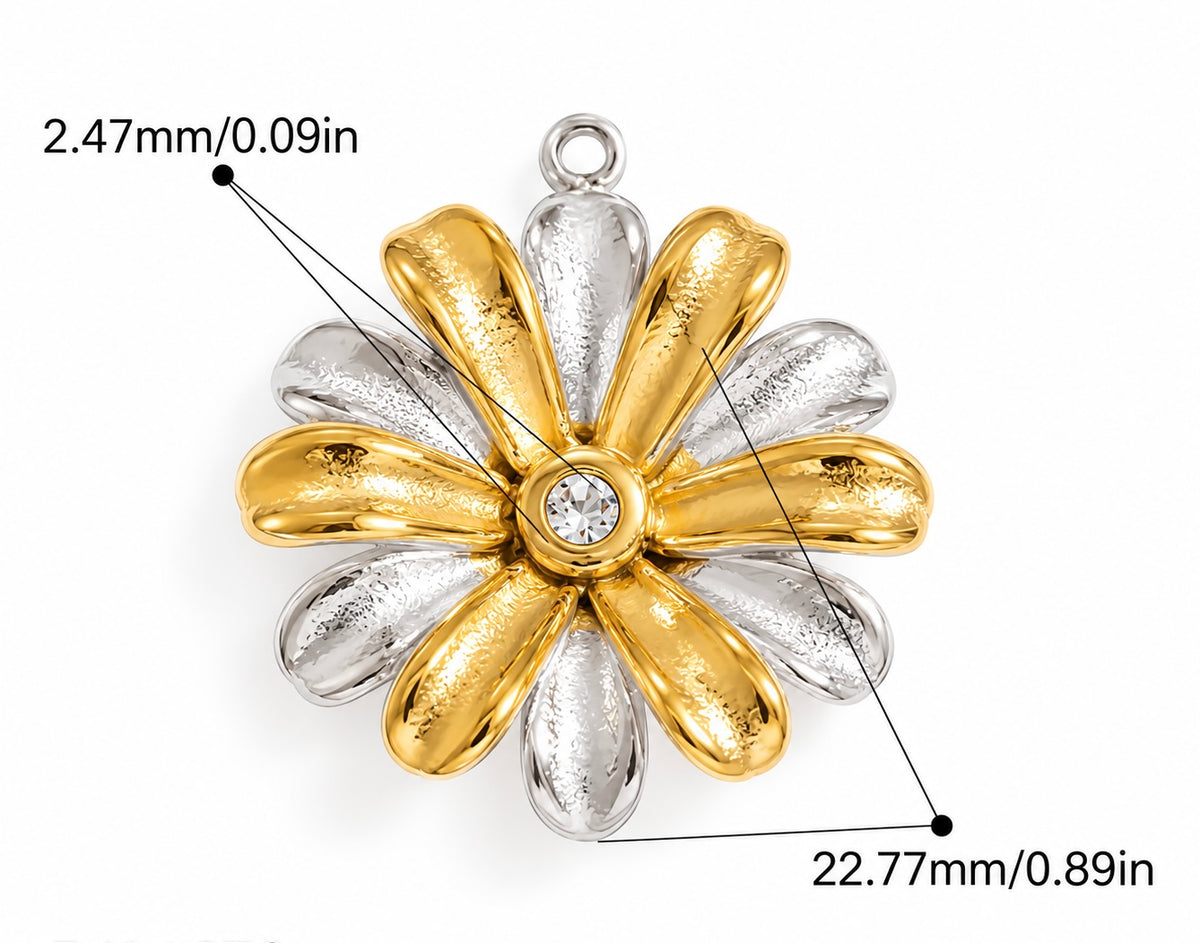 Two-tone Flower CHARM