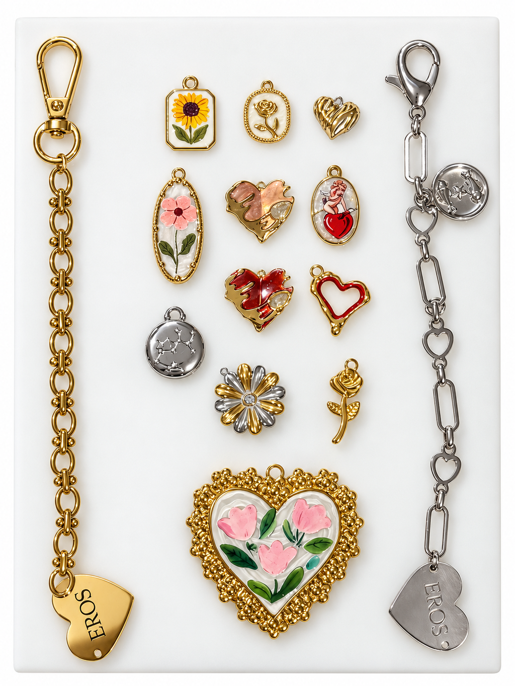 Two-tone Flower CHARM