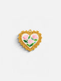 Floral Heart Charm