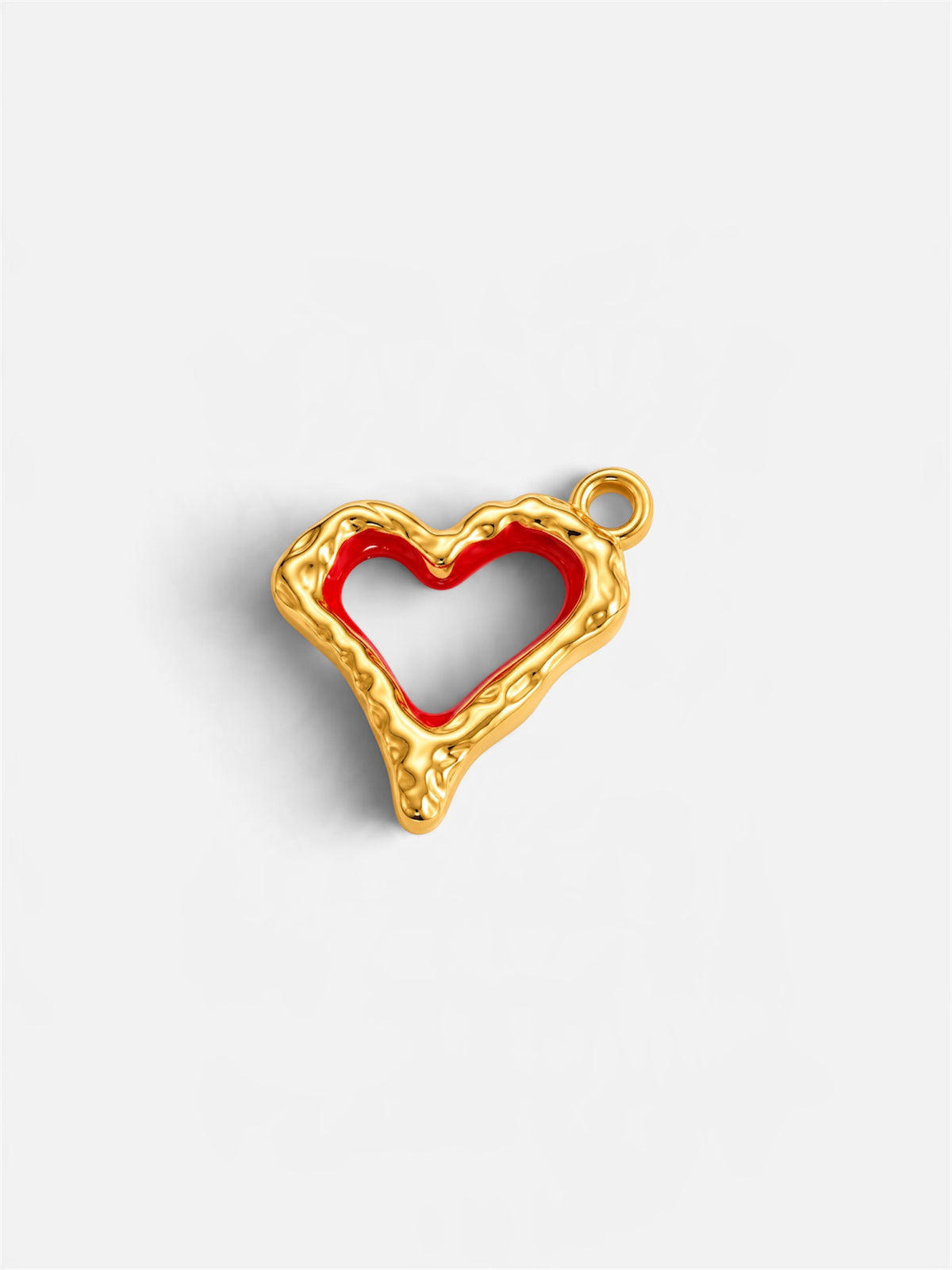 Red Heart Outline Charm